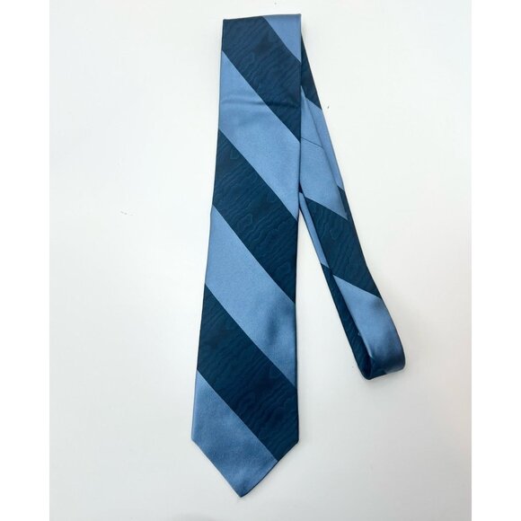 Ted Baker Blue Striped Silk Tie - Picture 3 of 3